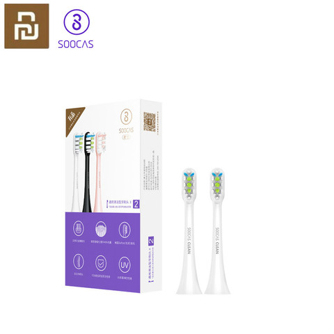 Soocas X3 2 pièces Soocare remplacement brosse à dents électrique tête pour SOOCAS Mi SOOCARE X3 brosse tête remplacement ► Photo 1/6