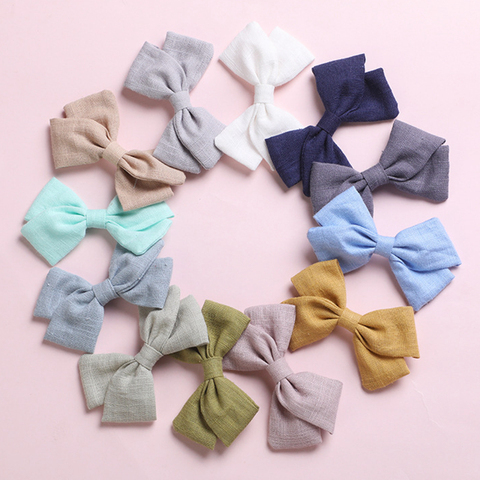 Belles pinces à cheveux pour bébé filles printemps cheveux accessoires coton enfants infantile cheveux arcs épingle à cheveux princesse Barrette enfant 23 couleurs ► Photo 1/6