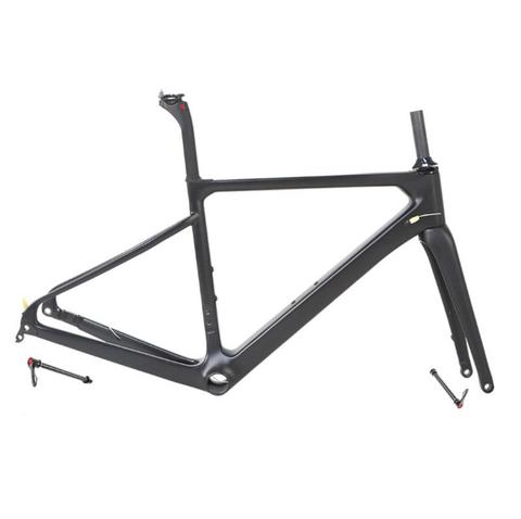 Cadre de vélo de route en carbone R6 700C frein à disque à travers l'axe 12x142mm Aero course gravier cadres de vélo BB86x46 presse ajustement nouveau venir ► Photo 1/6