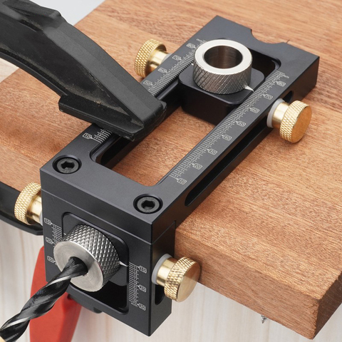 Perceuse Oblique à tête plate 2 en 1, localisateur de trous, localisateur de trous, Kit de système de menuiserie, Guide localisateur Jig outils pour le bois ► Photo 1/6