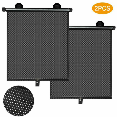 2 pièces 40*60CM été Protection solaire voiture Auto rétractable voiture pare-soleil côté pare-soleil bâche de voiture parasol fenêtre couverture rideau ► Photo 1/6