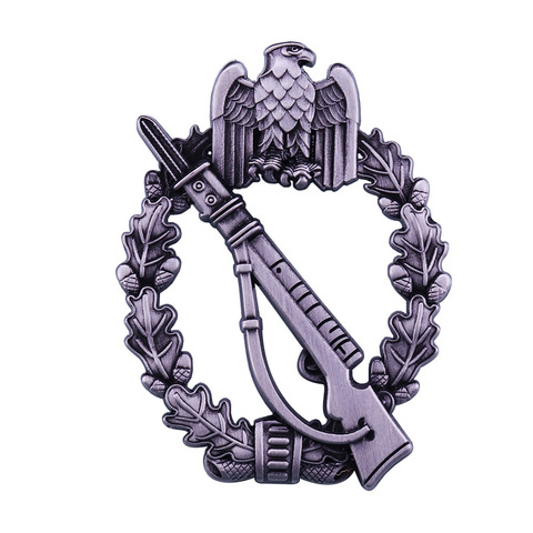 Badge d'assaut de l'infanterie de la seconde guerre mondiale, avec fusil et broche de couronne de feuille d'aigle et de chêne ► Photo 1/4