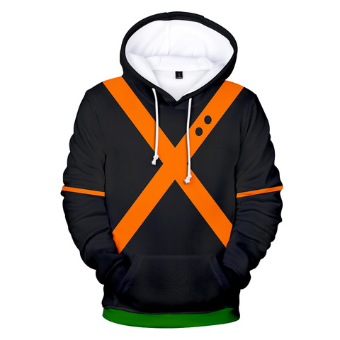 Mode mon héros académique Bakugou Katsuki 3D sweats à capuche imprimés sweats décontracté sweat à capuche uniformes scolaires ► Photo 1/6