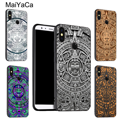 MaiYaCa calendrier maya bois motif étui pour rouge mi Note 8T 9S 7 8 9 Pro 9C pour Mi A3 Note 10 Lite 9T pour POCO X3 F2 Pro F1 ► Photo 1/6