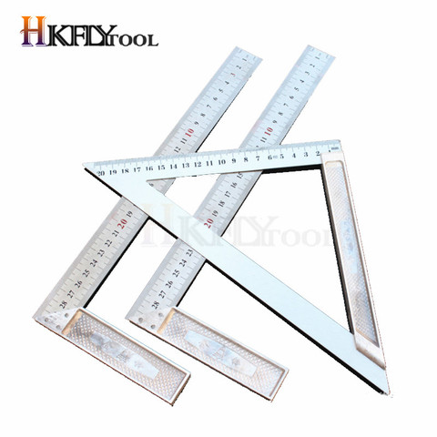 Règle carrée en alliage d'aluminium 300MM angle droit 90 règle de tournage règle de travail du bois règle de tournage en acier outils de mesure jauge ► Photo 1/6