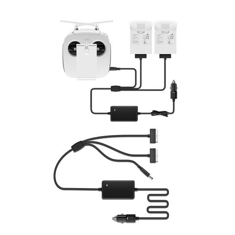 Chargeur de voiture 3 en 1 pour DJI Phantom 4, professionnel, avancé, télécommande de batterie de Drone, Portable, intelligent, pour véhicule de voyage ► Photo 1/6