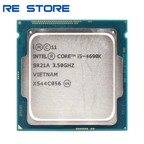 Microprocesseur Intel Core i5 4690K, 4 cœurs, sur Socket LGA 1150, 3,5 GHz, mémoire cache 6 Mo, produit d'occasion, SR21A ► Photo 1/2