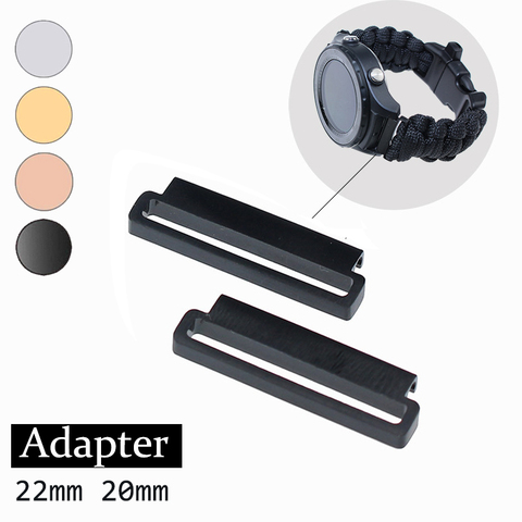 2pc bracelet de montre-bracelet adaptateur connecteur 22mm 20mm Smart bracelet de montre connecteur pièces pour Huawei Samsung Smartwatch ceinture ► Photo 1/5