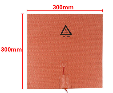 Matériel des etats-unis! Accessoires d'imprimante 3d 300x300mm 110V/220V DC 750W coussin de lit chauffant en Silicone Flexible pour imprimante 3D Voron2 ► Photo 1/4