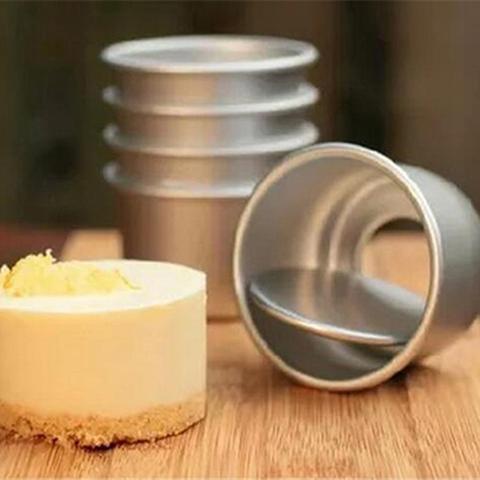 5 pièces moule à gâteau rond gâteau au fromage motif de casserole en alliage bricolage amovible fond moule modèle antiadhésif outils de cuisson ustensiles de cuisson pas cher nouveau ► Photo 1/6