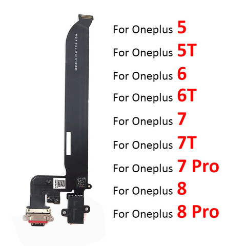 Nouveau pour Oneplus 5 A5000 5T A5010 6 6T 7T 8 Pro Port de charge USB connecteur de câble flexible avec Port Audio pour écouteurs ► Photo 1/5