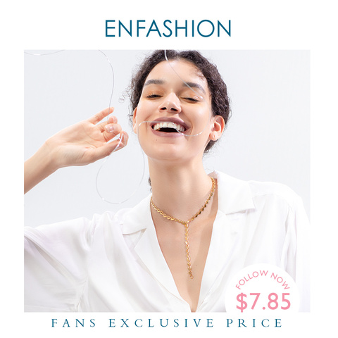 ENFASHION-collier ras du cou ajouré pour femmes, couleur or, acier inoxydable, bijou féminin, à la mode, livraison directe ► Photo 1/6