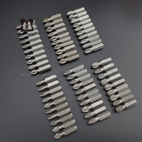Pozidrive – lot de 10 embouts de tournevis antidérapants à tige hexagonale, 25mm CR-V, unique, magnétique, PZ1 /PH, livraison gratuite ► Photo 1/6