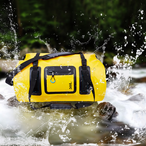 20L 50L 70L 120L sac à bandoulière étanche sac sec avec entièrement soudé étanche protège contre la poussière d'eau et errer crasse ► Photo 1/6