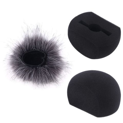 Mousse micro vent couverture fourrure pare-brise Muff pour ZOOM H5 H6 enregistreur Microphone ► Photo 1/6