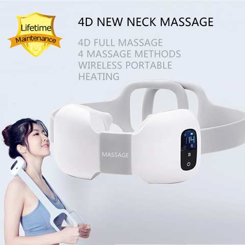 Masseur électrique intelligent 4D pour le cou, les épaules et la taille, chauffage sans fil et Portable ► Photo 1/5