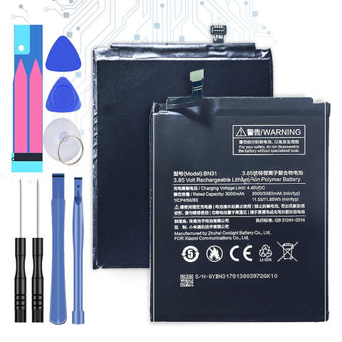 Batterie BN31 pour Xiaomi Xiao mi Pocophone F1 Redmi Note 5 5X 5s Plus 5A Pro A2 A3 Lite Max Mix 1 2 3 2S 3 3S 3X 4 4X 4A Prime ► Photo 1/6