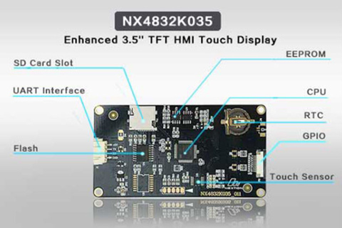 Nextion – écran tactile résistif Intelligent TFT LCD, 3.5 pouces HMI amélioré, Module polychrome, Support NEXTION ► Photo 1/6