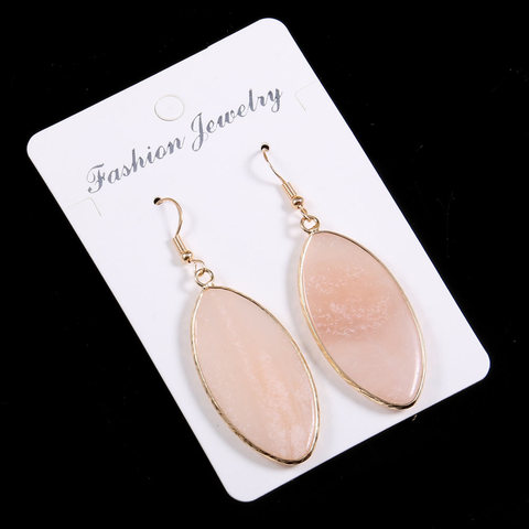 Boucles d'oreilles en quartz Rose, tendance, bijoux exquis, pierres précieuses faites à la main, cadeaux, taille 20x45mm ► Photo 1/6