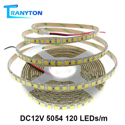 Bande lumineuse étanche à 120/60 LED, 5M, Flexible, lumière plus brillante que 5054, rvb, bleu, vert, rouge, blanc, dc 12v, 5050 ► Photo 1/6