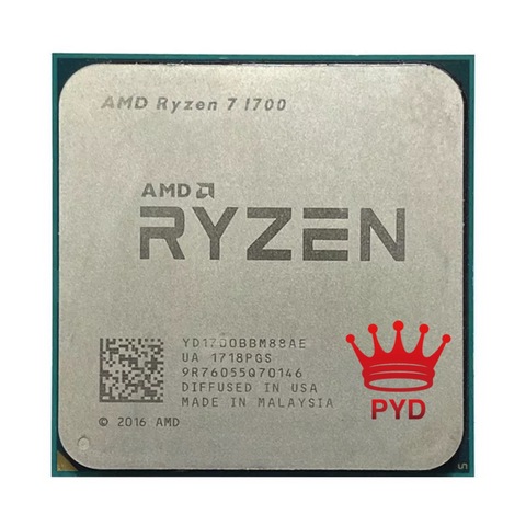 AMD Ryzen 7 1700 R7 1700 3.0 GHz huit cœurs seize fils processeur d'unité centrale YD1700BBM88AE Socket AM4 ► Photo 1/2