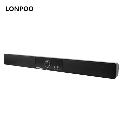 LONPOO barre de son Bluetooth haut-parleur 10W USB haut-parleur pour ordinateurs ordinateur portable iPhone barre de son AUX haut-parleurs Bluetooth Heaphone ► Photo 1/6