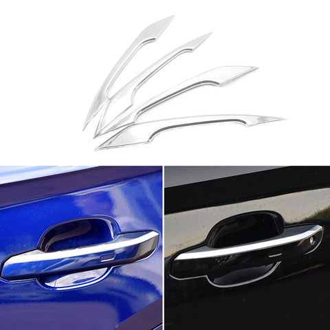 4 pièces Chrome brillant voiture-style poignée de porte extérieure garniture de couverture pour Audi A4 B9 A5 F5 Q5 FY 2022 ► Photo 1/5