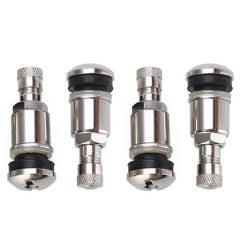 4 pièces 11mm métal pneu Valve boulon dans les roues de tige Chrome Tubeless Valve tige bouchons voiture moto pneu accessoires ► Photo 1/6