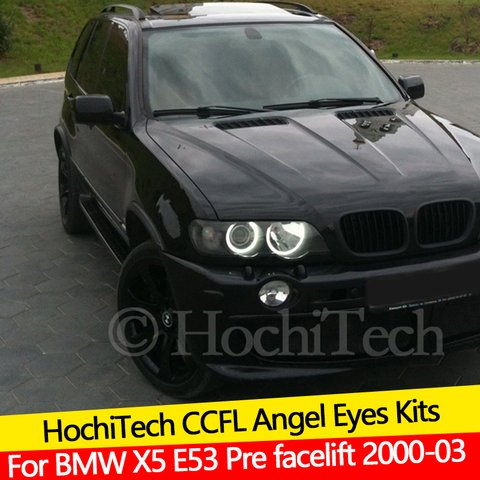 Kit yeux d'ange CCFL de haute qualité anneau Halo blanc chaud pour BMW X5 E53 pré lifting 2000 2001 2002 2003 œil de démon ► Photo 1/6