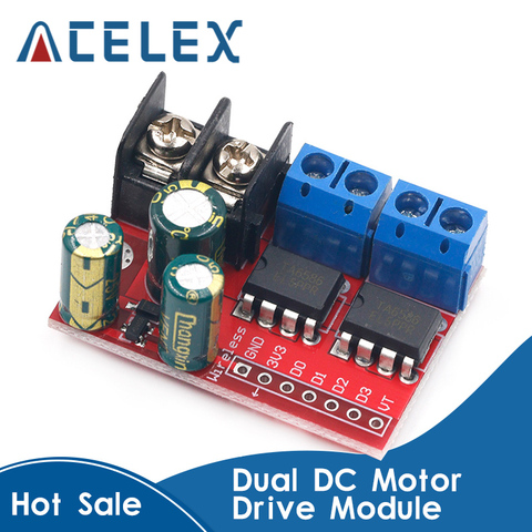 H pont télécommande 5A 3V-14V Double Module d'entraînement de moteur à courant continu tension inverse PWM régulation de vitesse Double Super L298N 5AD ► Photo 1/6