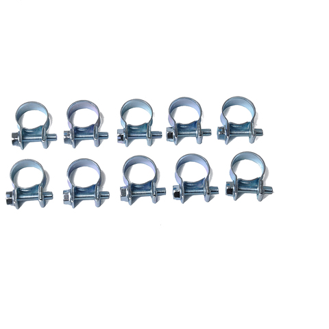 Mini collier de serrage pour tuyau d'injection de carburant, 10 pièces/ensemble 7-9mm, Kit d'assortiment de colliers de serrage pour tuyaux d'essence Diesel ► Photo 1/6