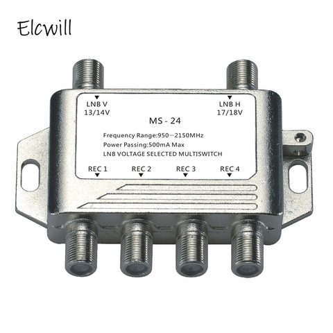 DiSEqC – commutateur de Signal Satellite 4x2, 2 en 4 sorties, multicolore, LNB, tension sélectionnée, 950-2150MHz pour récepteur de télévision ► Photo 1/5