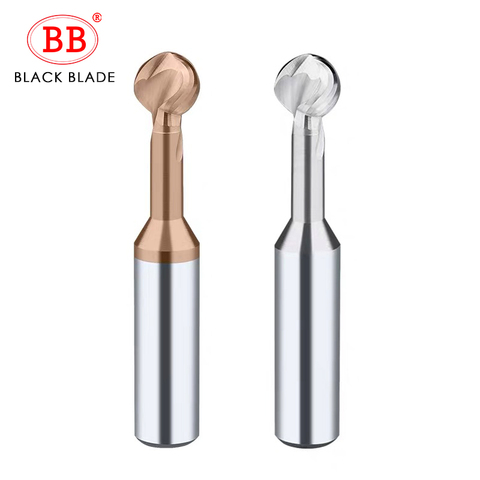 BB Ball T forme Cutter carbure monobloc 3D fraise en bout R2 R3 R4 R5 R6 métal acier aluminium cuivre fer ► Photo 1/3