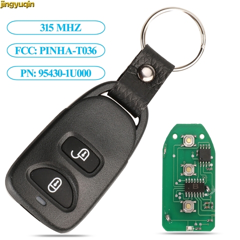 Jingyuqin-clé télécommande sans clé, 315MHZ, 2 + 1, panique, pour voiture HYUNDAI Tucson, Santa Fe, Elantra (2005, 2006, 2007, 2008, 2009, 2010, 2011) ► Photo 1/5