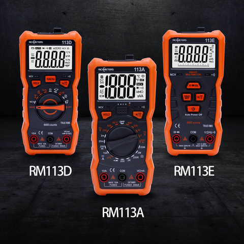 Richmètres – multimètre numérique 113D, NCV, plage automatique, AC/DC, 6000 points, compteur de tension, Flash, rétro-éclairage, TRUE RMS 113A ► Photo 1/5