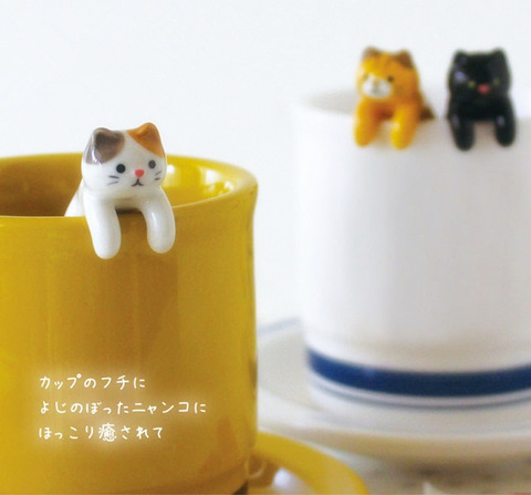 Outil de cuisine nouveauté cadeau en céramique, cuillère en forme d'animal de chat mignon de dessin animé, cuillère à café et à Dessert, couverts à glace uniques, offre spéciale ► Photo 1/6