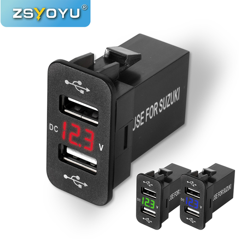 Chargeur double Usb pour Suzuki, batterie Mobile, avec voltmètre, 5V, 4,2 a affichage, fabricant professionnel, dernier modèle ► Photo 1/6