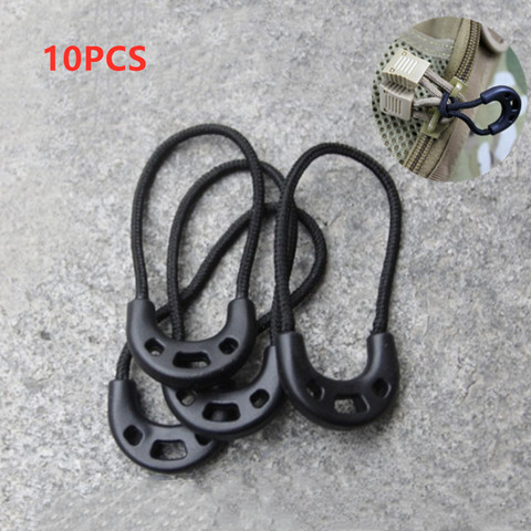 10 pièces EDC Multi fermeture à glissière plus longue corde de queue antivol tirette extracteur corde extrémités de corde serrure fermeture à glissière boucle pour accessoires de vêtements ► Photo 1/6