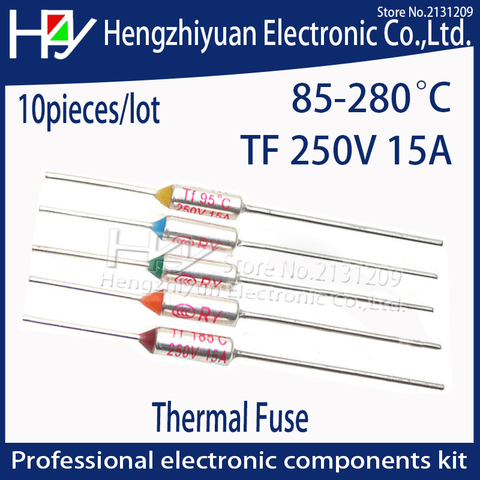 TF – fusible thermique 15a, 250V, température 85c, 95c, 100c, 105c, 110c, 113c, 115c, 120c, 125c, 130c, 152C, 165C, 167C172C, 185C, 192C, 216C, 240C, 280C ► Photo 1/2