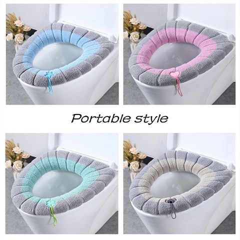 2022 universel doux chaud lavable siège de toilette couverture tapis ensemble pour décor à la maison Closestool tapis siège Case toilette couvercle couverture accessoires ► Photo 1/5