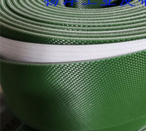 Bande industrielle PVC à motif diamant vert, grille, convoyeur carré, 2000x100x2mm (connexion sans couture gratuite) ► Photo 1/4
