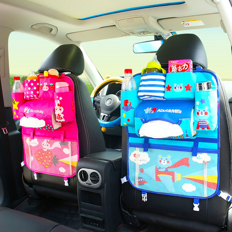Rangement de siège arrière de voiture de dessin animé de bébé, sac de  rangement suspendu organisateur