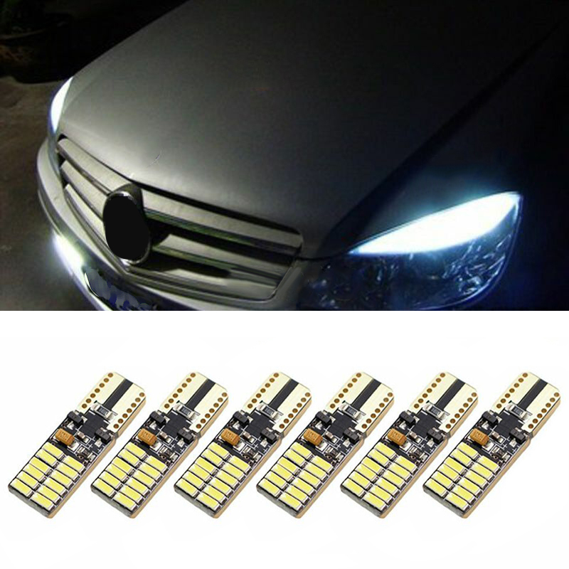 6 pièces voiture LED lumières ampoule T10 6000K blanc éclairage sans erreur Canbus pour Mercedes W204 5W DC12-24V accessoires voiture ampoules ► Photo 1/6