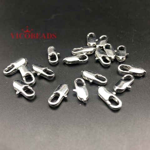 Bijoux en argent mat, 18 pièces, 6x12mm, fabrication de fermoir perroquet homard, griffe pour Bracelet ► Photo 1/4