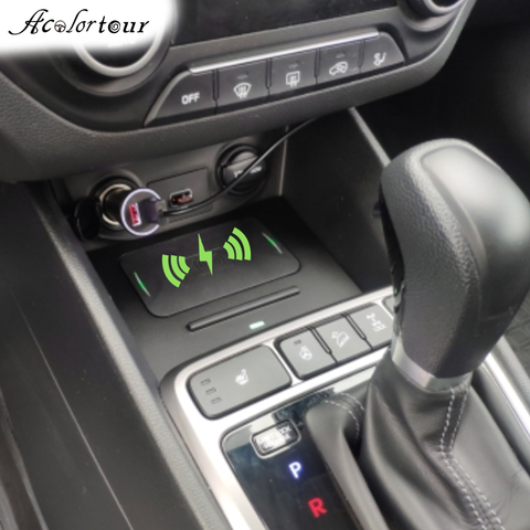 Chargeur de téléphone pour Hyundai Creta 2022 Cantus 2022 voiture sans fil adaptateur de charge support mobile pour iphone 11 qi carte de charge rapide ► Photo 1/6