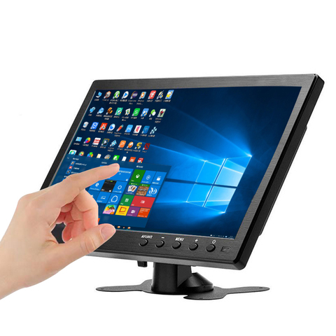 Écran tactile LCD de 10.1 pouces, moniteur LCD capacitif de 1920x1200 pouces, avec BNC/AV/VGA, HDMI, USB et haut-parleur, pour raspberry pi ► Photo 1/6