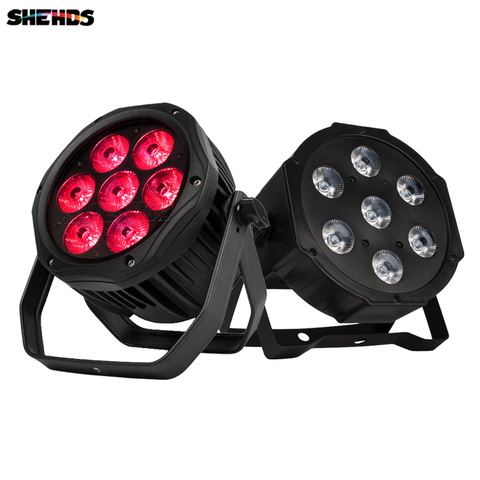 SHEHDS-lumières Par étanche IP65, aluminium 7x1 8W/12W RGBW + UV LED, contrôle DMX pour fête Disco en boîte DJ ► Photo 1/6