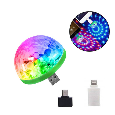 Mini lampe de Projection RGB à LED, téléphone Portable, éclairage d'intérieur, Disco, DJ, fête, Club, effet magique ► Photo 1/6