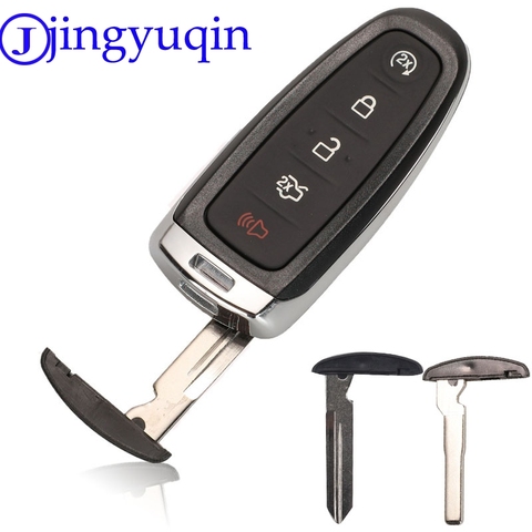 Jingyuqin-étui pour clé télécommande à 5 boutons, coque, pour voiture Ford Explorer Edge, Escape Flex, Taurus (2011, 2012, 2013, 2014, 2015) ► Photo 1/6