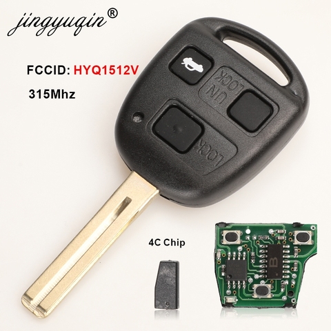 Jingyuqin 3 boutons à distance clé HYQ1512V 315Mhz 4C puce pour Lexus IS300 GS300 GS430 1998-2005 ► Photo 1/4